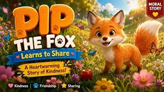 Thumbnail: Pip the Fox Learns to Share 🦊❤️ | A Heartwarming Moral Story for Kids