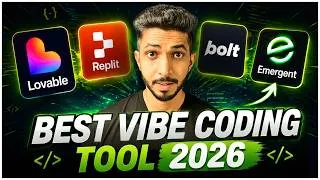 Thumbnail: Best Vibe Coding Tools 2026 🚀: Lovable vs Replit vs Bolt Vs Base44 - कौन सबसे बेहतर है?