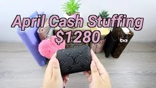 Thumbnail: April Cash Stuffing $1280 #cashstuffing #cashenvelopes #cashenvelopes #debtfreejourney #debt