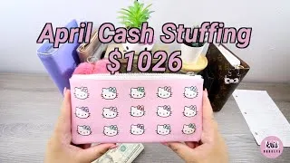 Thumbnail: April Cash Stuffing $1026 #cashenvelopes #cashstuffing #debtfreejourney #budgetwithme