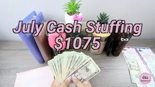 Thumbnail: July Cash Stuffing $1075 #cashstuffing #cashenvelopes #debtfreejourney