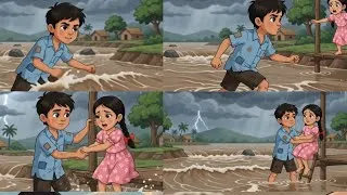 Thumbnail: गरीब बच्चे ने कैसे लड़की की जान बचाई 😱🥺😀#shortstory #motivation #motivational #trending #viralvideo 