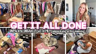 Thumbnail: GET IT ALL DONE // unpack & organize with me // UNPACKING AFTER MOVING