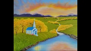 Thumbnail: Oil Painting Time Lapse of "Steadfast Hope"| Christian Painting | Fall Landscape Art