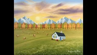 Thumbnail: Oil Painting Time Lapse | Fall Mountain Landscape|  Christian Artist | Cottagecore Art