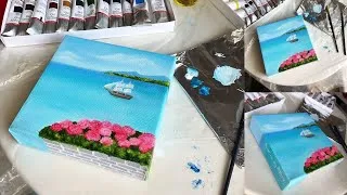 Thumbnail: Oil Painting Time-Lapse of Greece | Landscape Painting | Christian Art