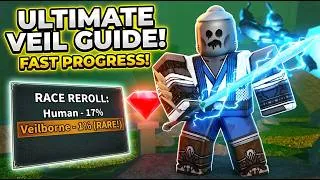 Thumbnail: The Veil ULTIMATE Guide – FAST Progression, Race Reroll, Bosses & BEST Item Drops!