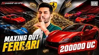 Thumbnail: 😱 3,00,000 UC MAXED OUT Ferrari Supercars in BGMI 🔥 Biggest Ferrari Crate Opening Ever!