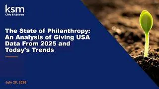 Thumbnail: The State of Philanthropy: An Analysis of Giving USA Data From 2025 and Today's Trends