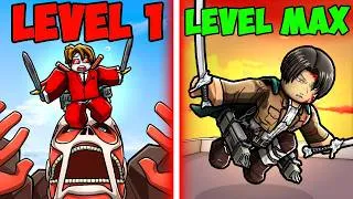 Thumbnail: Going From Noob To Becoming LEVI ACKERMAN in Roblox Attack on Titan!