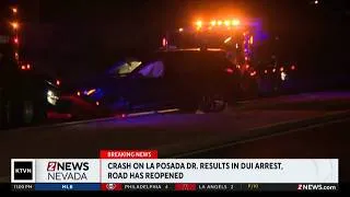 Thumbnail: Crash on La Posada Drive in Spanish Springs results in DUI arrest