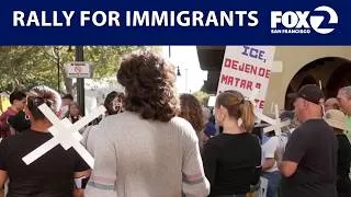 Thumbnail: Concord rally for immigrants, calls to investigate ICE deaths | KTVU