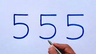 Thumbnail: How to Draw a Cute Cat with 555 | Amazing Number Art