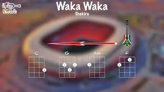 Thumbnail: Waka Waka by Shakira (with Lyrics) - Ukulele play along (C, G, Am, F)