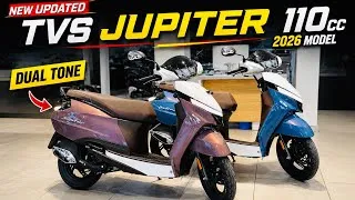 Thumbnail: New Updated✅ Tvs Jupiter 110cc Dual Tone 2026 Model On Road Price Features All Details 