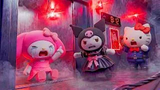 Thumbnail: Melody Is Trapped in the Elevator… Kuromi and Hello Kitty Arrive in Time 🍀 | Kuromi by AI