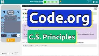 Thumbnail: Code.org Lesson 3.1B Lists Practice |  New Features | Tutorial with Answers | Unit 6 C.S.P.