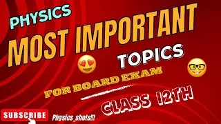 Thumbnail: Most Important Topics || Physics|| Class -12|| CBSE || Board Exams || 2024|| Deepak Kushwaha ||