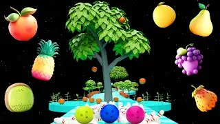 Thumbnail: Learn Fruits with Bowling ball Play for kids! Bowling Ball adventure -Kutty Kids TV