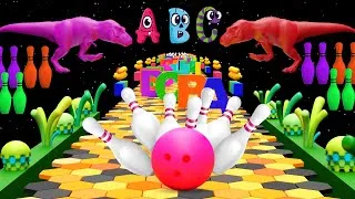 Thumbnail: Alphabets with bowling ball | ABC phonics with Bowling pin | Bowling Ball Adventure For Kids