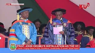 Thumbnail: Prof. John Okumu Receives KU Charter, Statutes & Mace