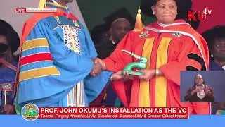 Thumbnail: KU Chair of Council Presents Seal & Logo to Prof. John Okumu During His Installation