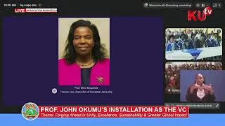 Thumbnail: Prof. Paul K. Wainaina Hands Over KU Symbols of Stewardship to Prof. John Okumu