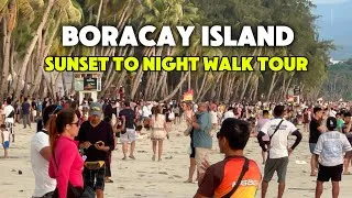 Thumbnail: BORACAY Philippines | July 17 2026 | Busy Walk Tour From Sunset To Night At The White Beach & D’Mall