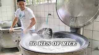 Thumbnail: COOKING 50KG OF RICE IN A GIANT PAN