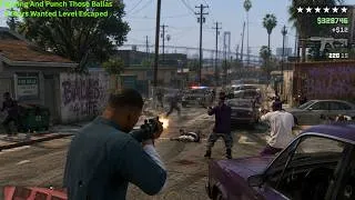 Thumbnail: GTA V Ballas Fight And Punch + Six Stars Wanted Level Escaped