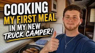 Thumbnail: First time cooking in my new truck camper!