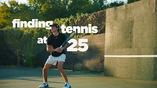 Thumbnail: finding tennis at 25 | a year and a half in