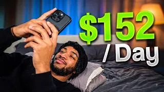 Thumbnail: It's Boring But I Make $152/Day Without Leaving My Bed