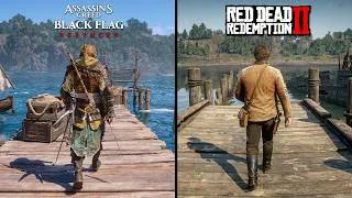 Thumbnail: AC Black Flag Resynced vs RDR2 - Physics, Details & Gameplay Comparison