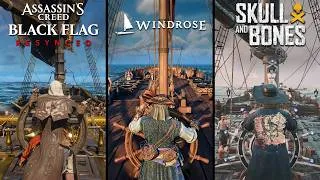 Thumbnail: AC Black Flag Resynced vs Windrose vs Skull and Bones - Physics, Details & Gameplay Comparison