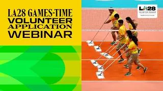Thumbnail: LA28 Games-Time Volunteer Application Webinar | Apply Today | Volunteer.LA28.org