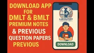 Thumbnail: Download app for Dmlt and Bmlt premium notes with previous question paper