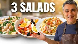 Thumbnail: 3 Easy Summer Salads 🥗😱 | Refreshing & Ready in Minutes