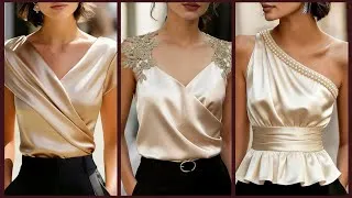 Thumbnail: Elegant Silk Blouse Outfits | Business Casual Style for WomenDesigner Satin Tops for Women