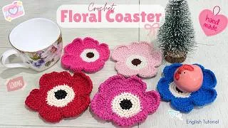 Thumbnail: 🌸 Crochet Floral Coaster Tutorial | Easy & Colorful Flower Coaster