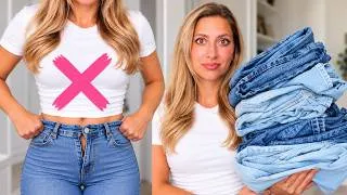 Thumbnail: JEAN TRY ON HAUL! Trying to find the PERFECT pair of jeans! Abecrombie, Quince, JCrew, and More!