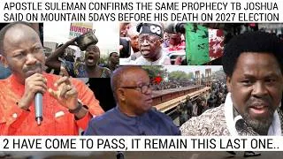 Thumbnail: 😱"APOSTLE JOHNSON SULEMAN CONFIRMS SAME PROPHECY TB JOSHUA SAW BEFORE HIS DE.ATH ON 2027 ELECTION..