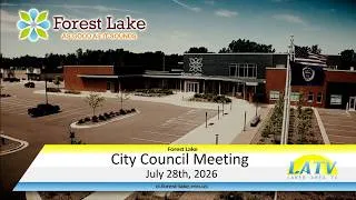 Thumbnail: Forest Lake City Council July 28th, 2026