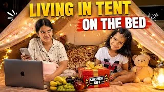 Thumbnail: Living in Tent on the Bed 😍 | Laksha Joshi