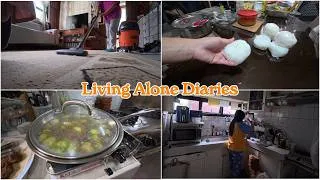 Thumbnail: Living Alone Diaries 🪴| calm days at home, let's clean and cook on a rainy day