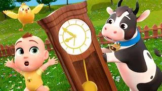 Thumbnail: Oh No! A Heavy Cow Climbed the Clock! Hickory Dickory Dock | Baby songs | Nursery Rhymes & Kids Song