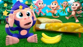 Thumbnail: No More Monkeys Jumping on the Bed! | Lalafun Nursery Rhymes & Kids Songs
