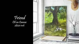 Thumbnail: Oil Painting Time lapse | Friend | Dog Painting
