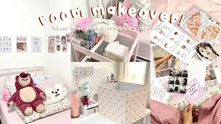 Thumbnail: aesthetic kost room makeover ૮꒰ ˶• ༝ •˶꒱ა ♡!!: decor haul, organizing, pinterest idea, cozy room 🎀🕯️