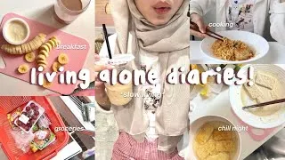 Thumbnail: LIVING ALONE DIARIES 🧖🏻‍♀️🎀💭*slow living* : breakfast, groceries, cooking, chill night, etc ⋆˙⟡
